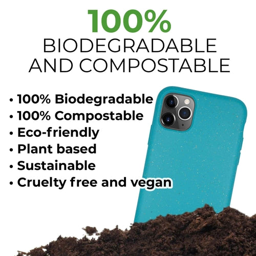 Custodia Biodegradabile Ocean Blue per iPhone – Cover Eco-Friendly Compostabile