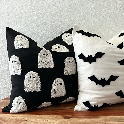 Fodera per Cuscino Halloween 20x20 – Decorazione Casa Fantasmi & Pipistrelli