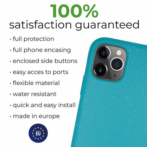 Custodia Biodegradabile Ocean Blue per iPhone – Cover Eco-Friendly Compostabile