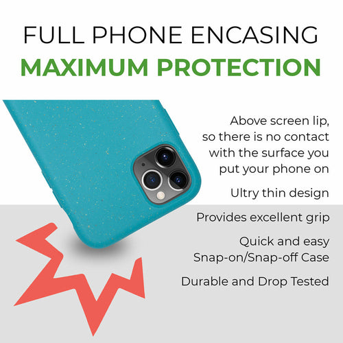 Custodia Biodegradabile Ocean Blue per iPhone – Cover Eco-Friendly Compostabile