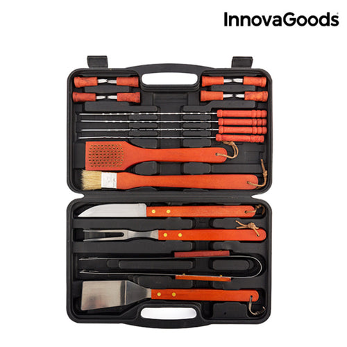 Set Barbecue 18 Pezzi con Valigetta – Utensili BBQ Professionali InnovaGoods