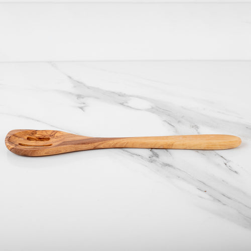 Spatola Forata in Legno d’Ulivo 30 cm – Artigianale e Resistente