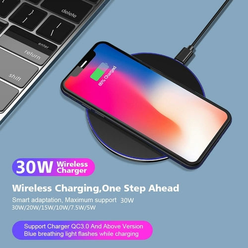 Caricatore Wireless 30W Universale – Ricarica Veloce Qi Dragon W9