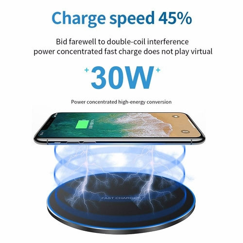 Caricatore Wireless 30W Universale – Ricarica Veloce Qi Dragon W9