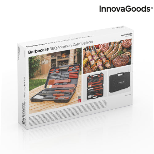 Set Barbecue 18 Pezzi con Valigetta – Utensili BBQ Professionali InnovaGoods